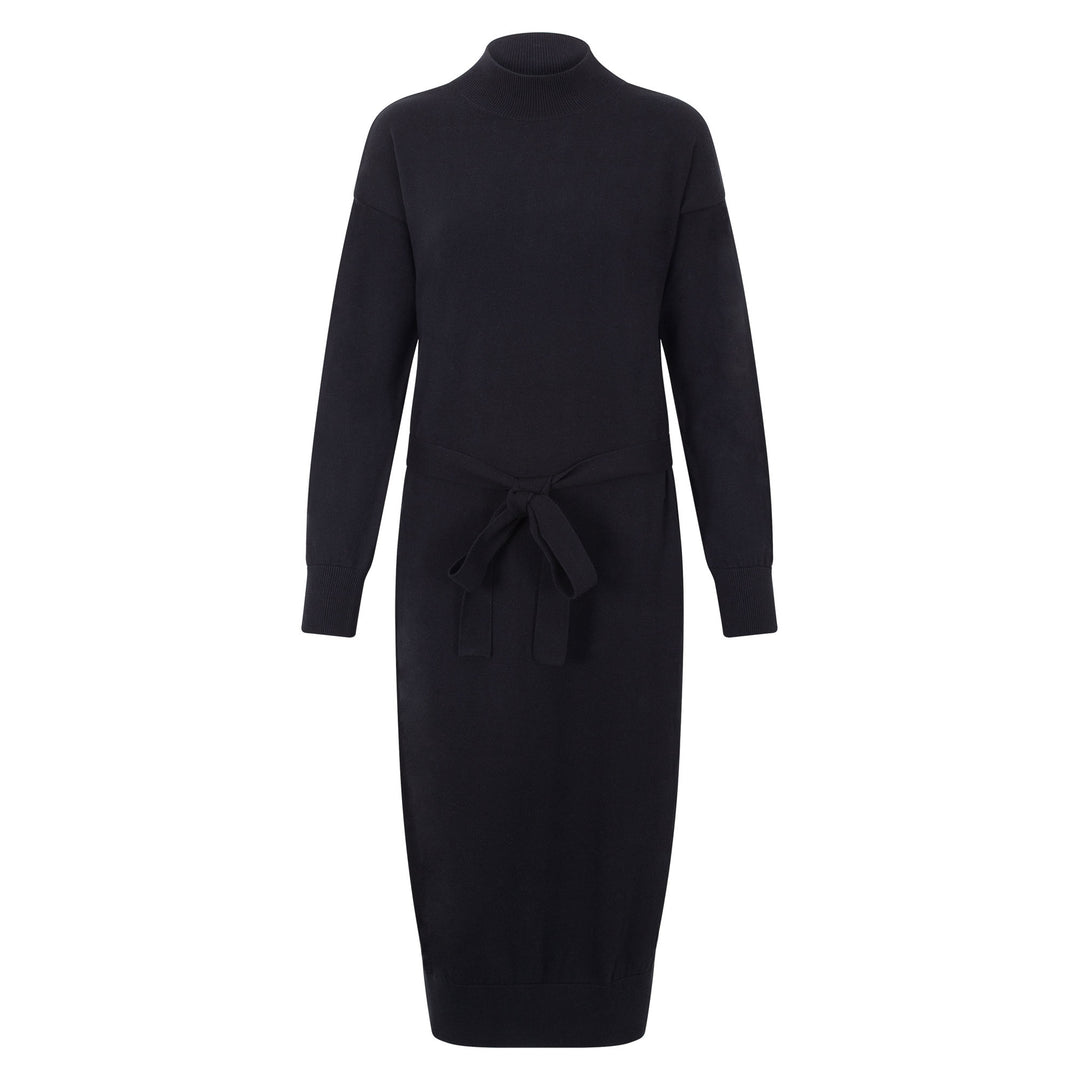 black womens knitted dress