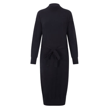 black womens knitted dress