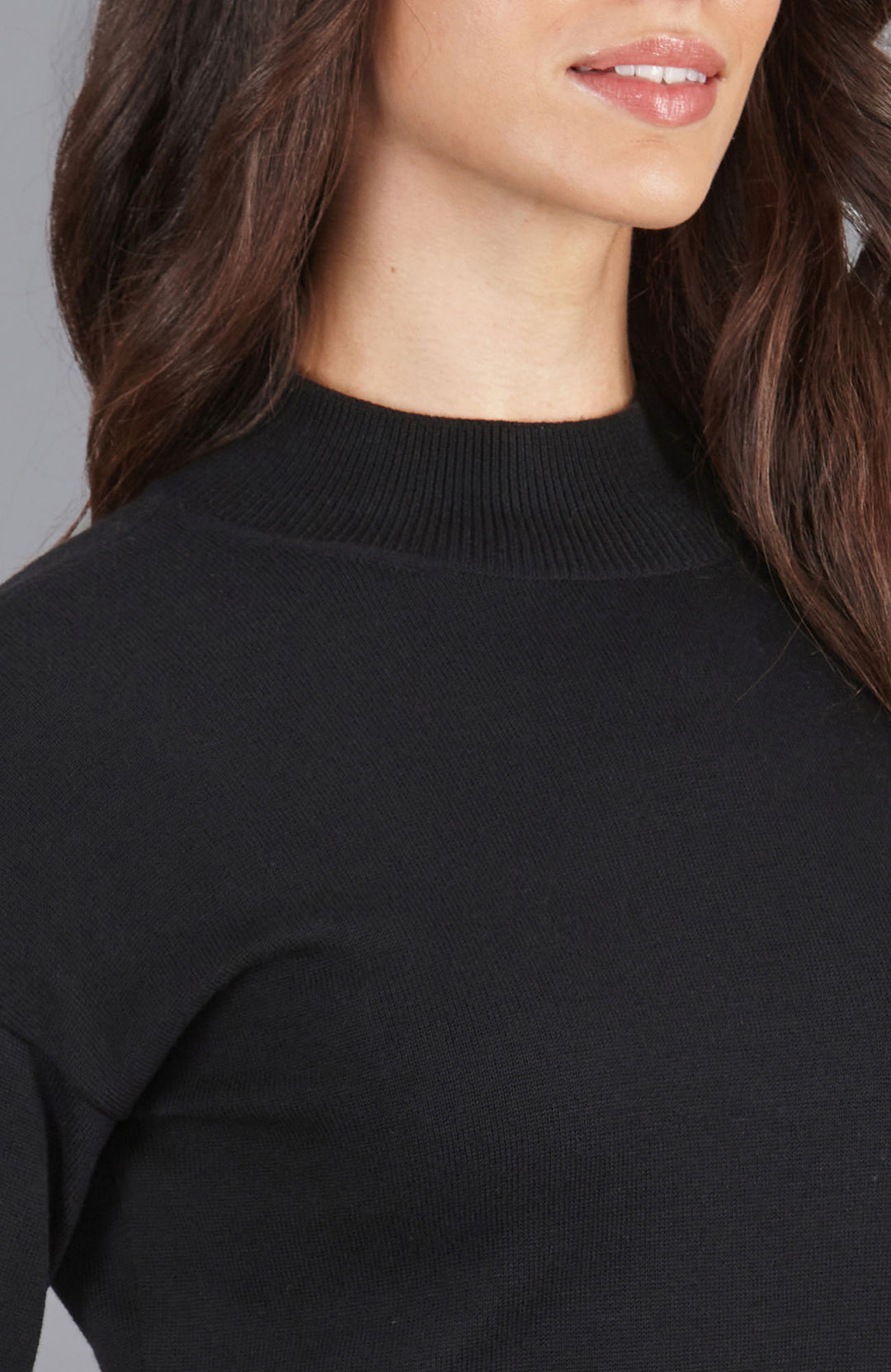 black womens knitted dress