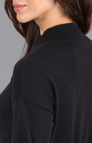 black womens knitted dress