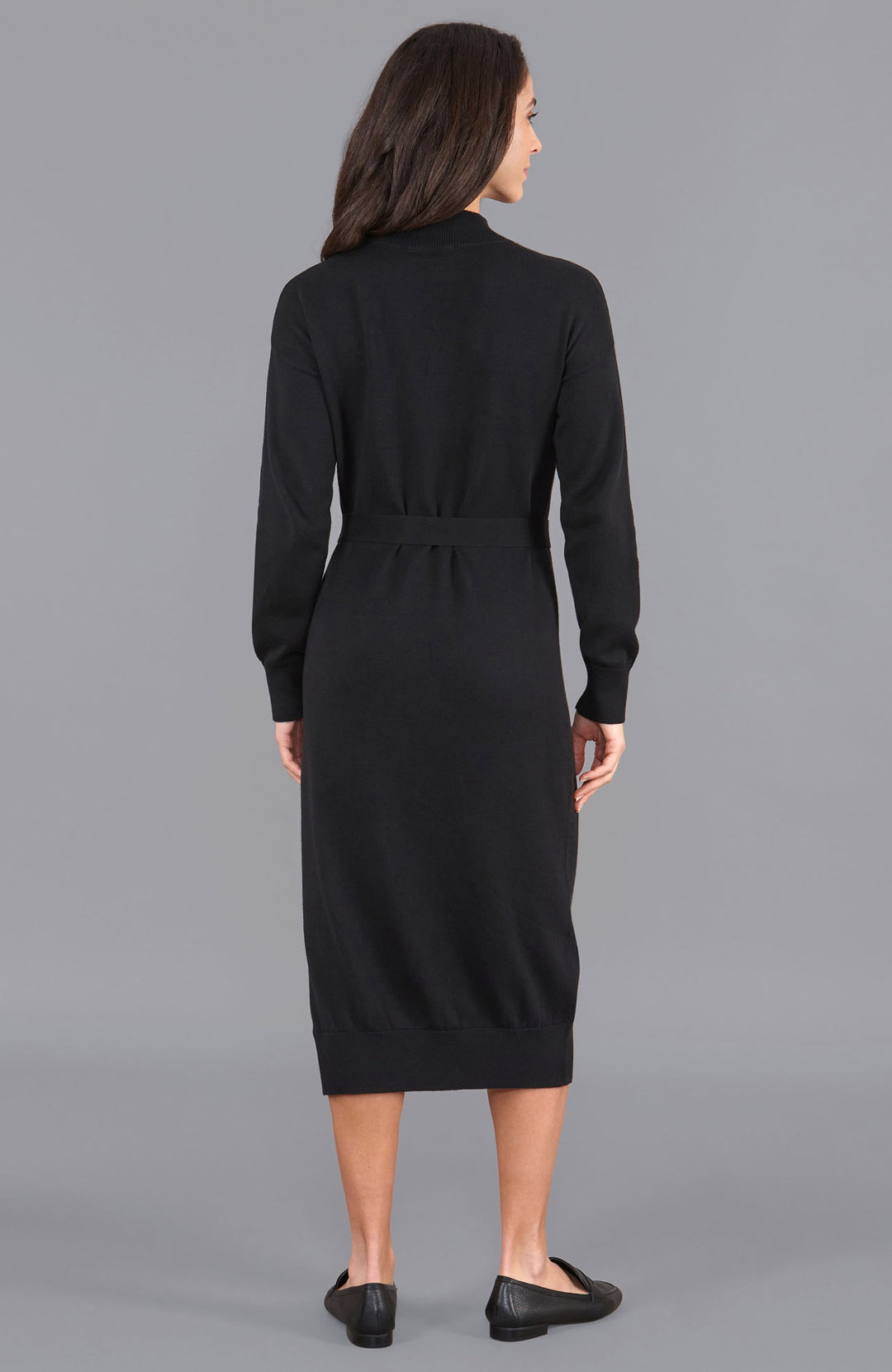black womens knitted dress