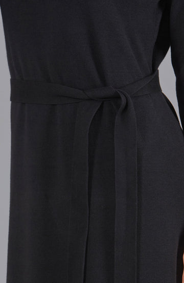 black womens knitted dress