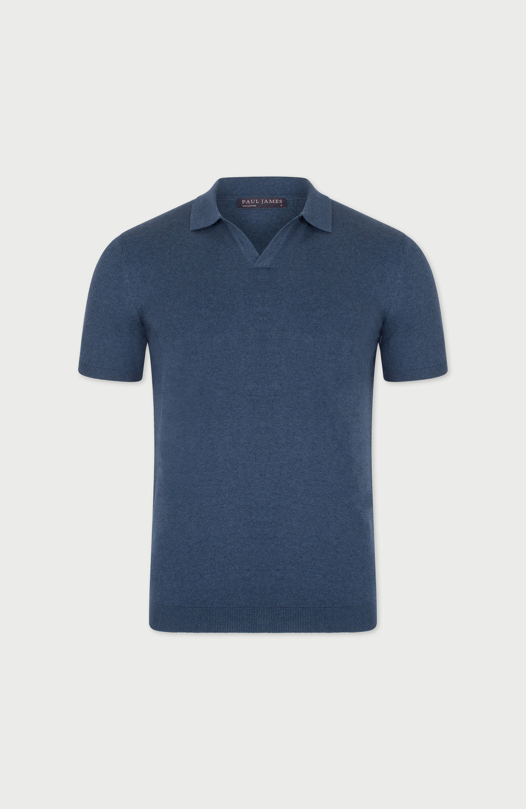 Mens Ultra Fine Cotton Buttonless Polo Shirt