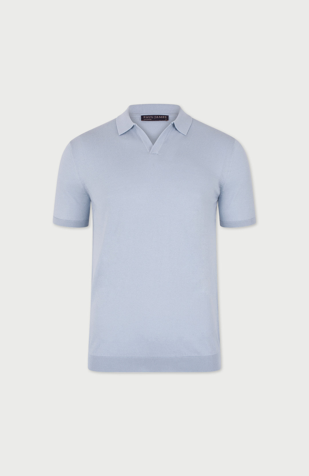 Mens Ultra Fine Cotton Buttonless Polo Shirt