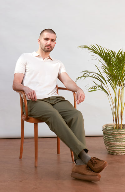 ecru mens short sleeve polo shirt