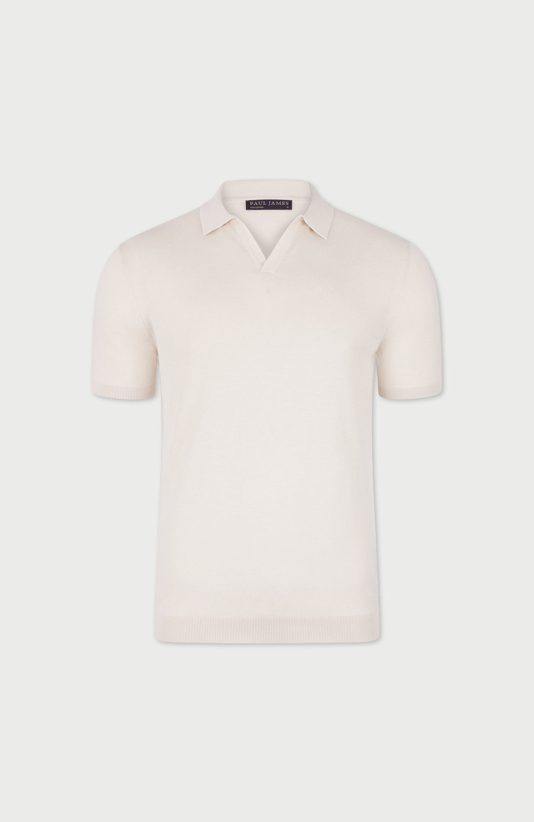 Mens Ultra Fine Cotton Buttonless Polo Shirt