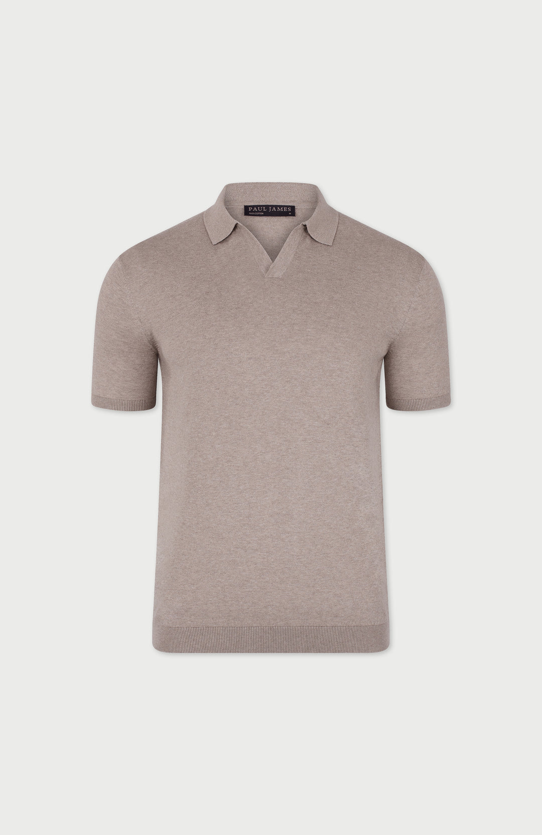 Mens Ultra Fine Cotton Buttonless Polo Shirt