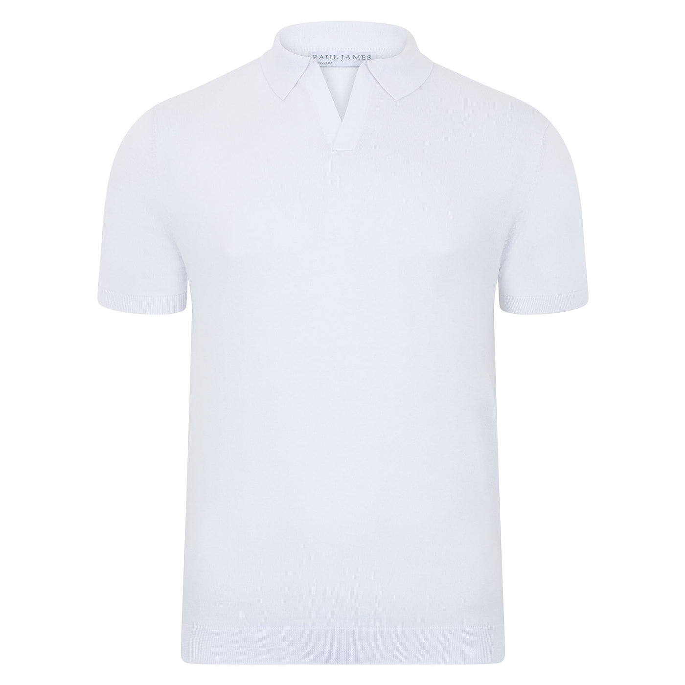 Herren-Poloshirt aus 100 % ultrafeiner Baumwolle ohne Knöpfe