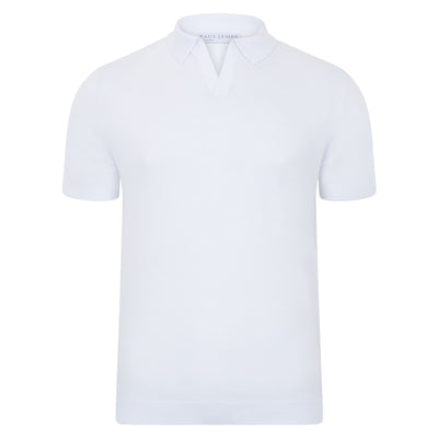 Herren-Poloshirt aus 100 % ultrafeiner Baumwolle ohne Knöpfe