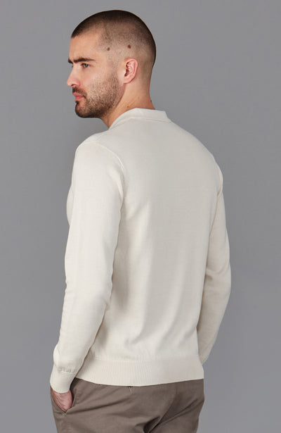 ecru mens zip neck jumper