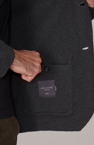 Dekonstruierter Herren-Strickblazer aus 100 % Baumwolle