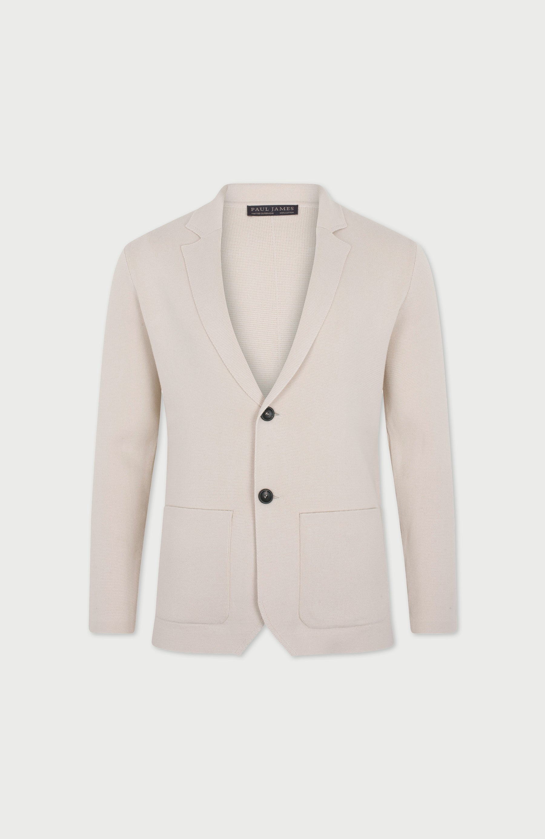 Mens Midweight Cotton Deconstructed Knitted Blazer