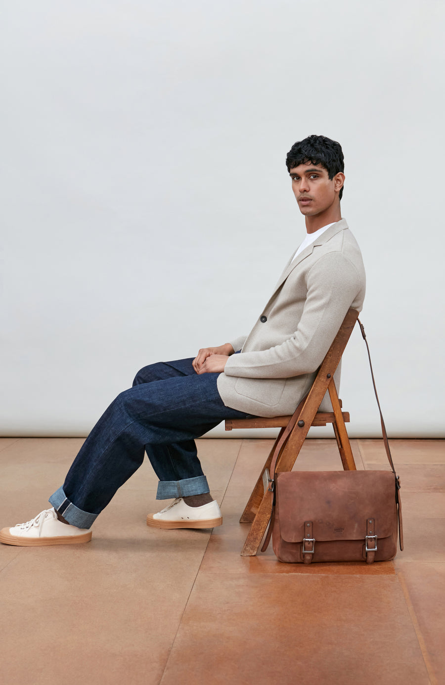 Mens Midweight Cotton Deconstructed Knitted Blazer - Feature 3