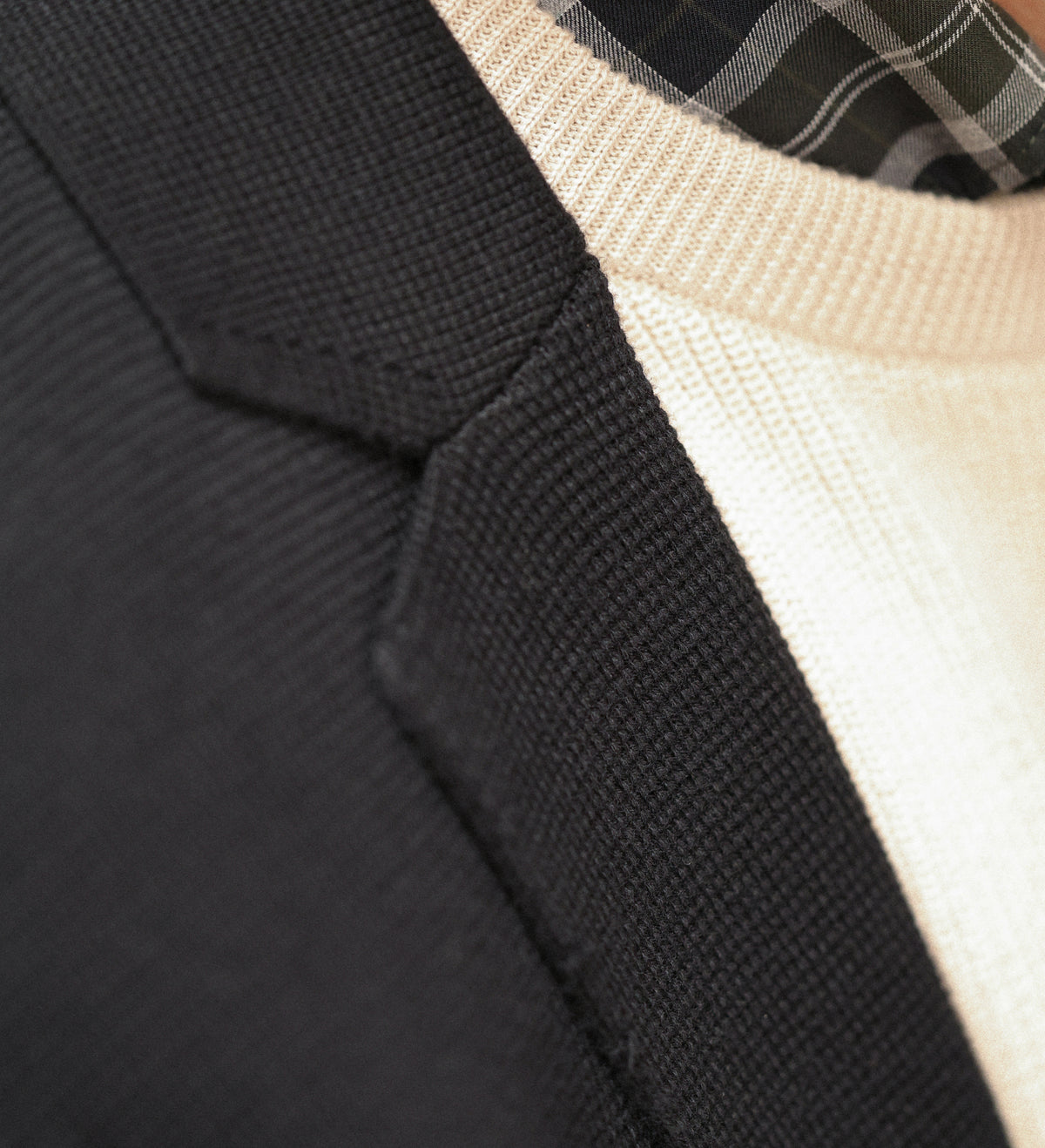 Mens Midweight Cotton Deconstructed Knitted Blazer - Feature 2