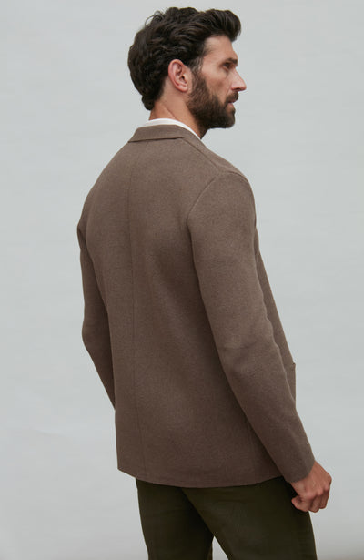 brown mens unstructured blazer