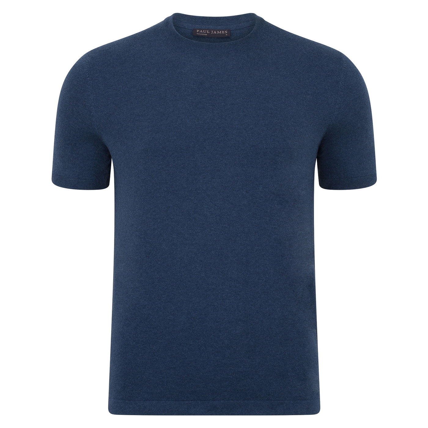 blue mens knitted t-shirt