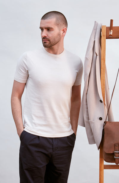 Mens Ultra Fine Cotton Knitted T-Shirt