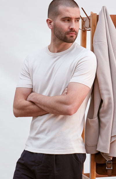 Mens Ultra Fine Cotton Knitted T-Shirt