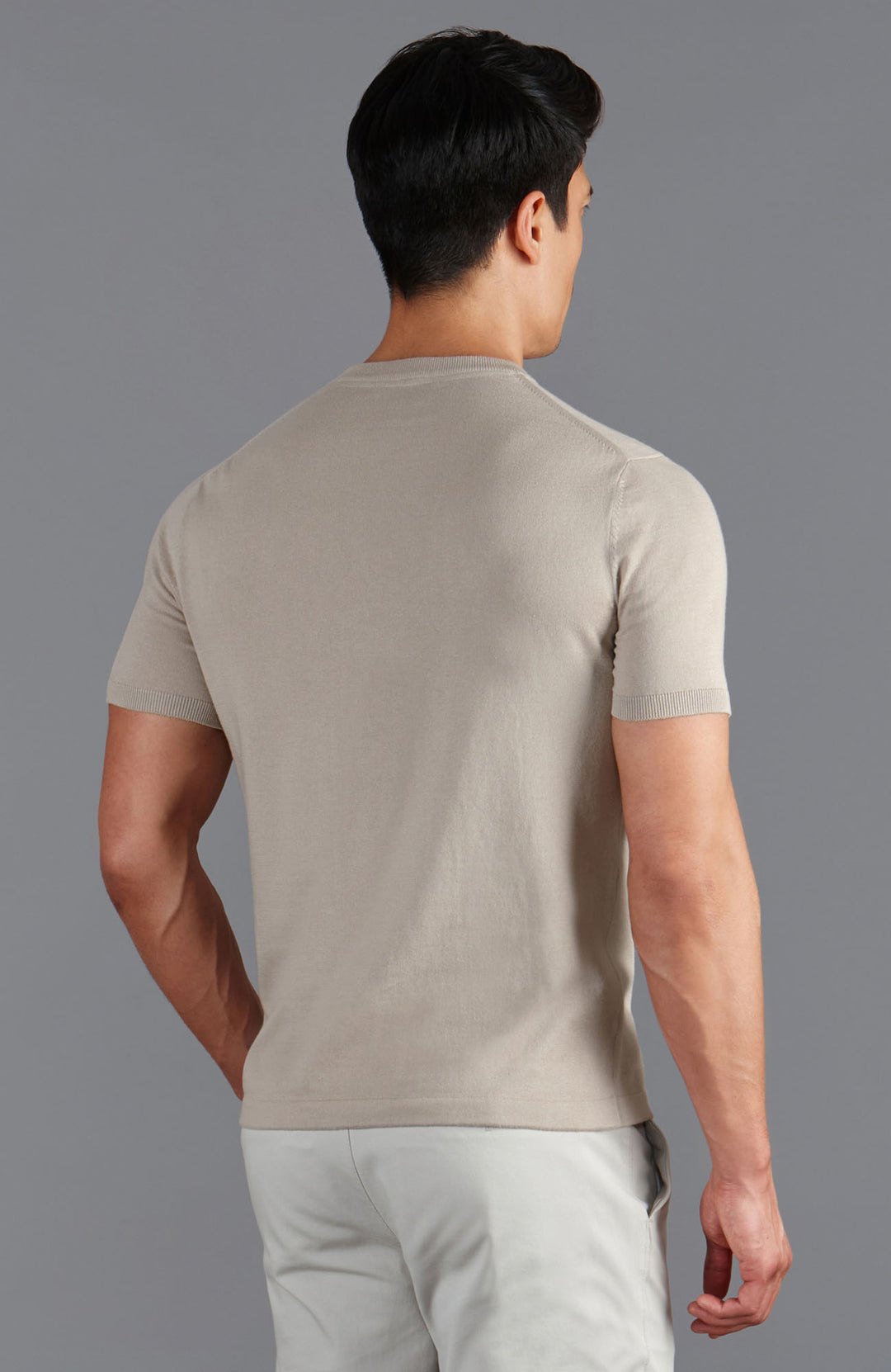 linen mens knitted t-shirt