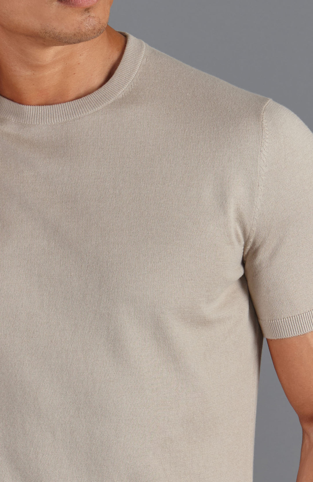 linen mens knitted t-shirt