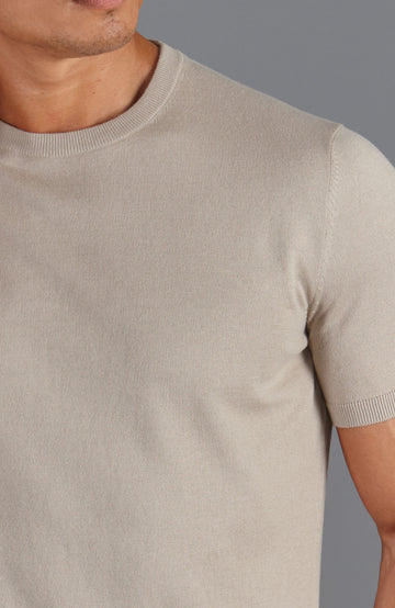 linen mens knitted t-shirt