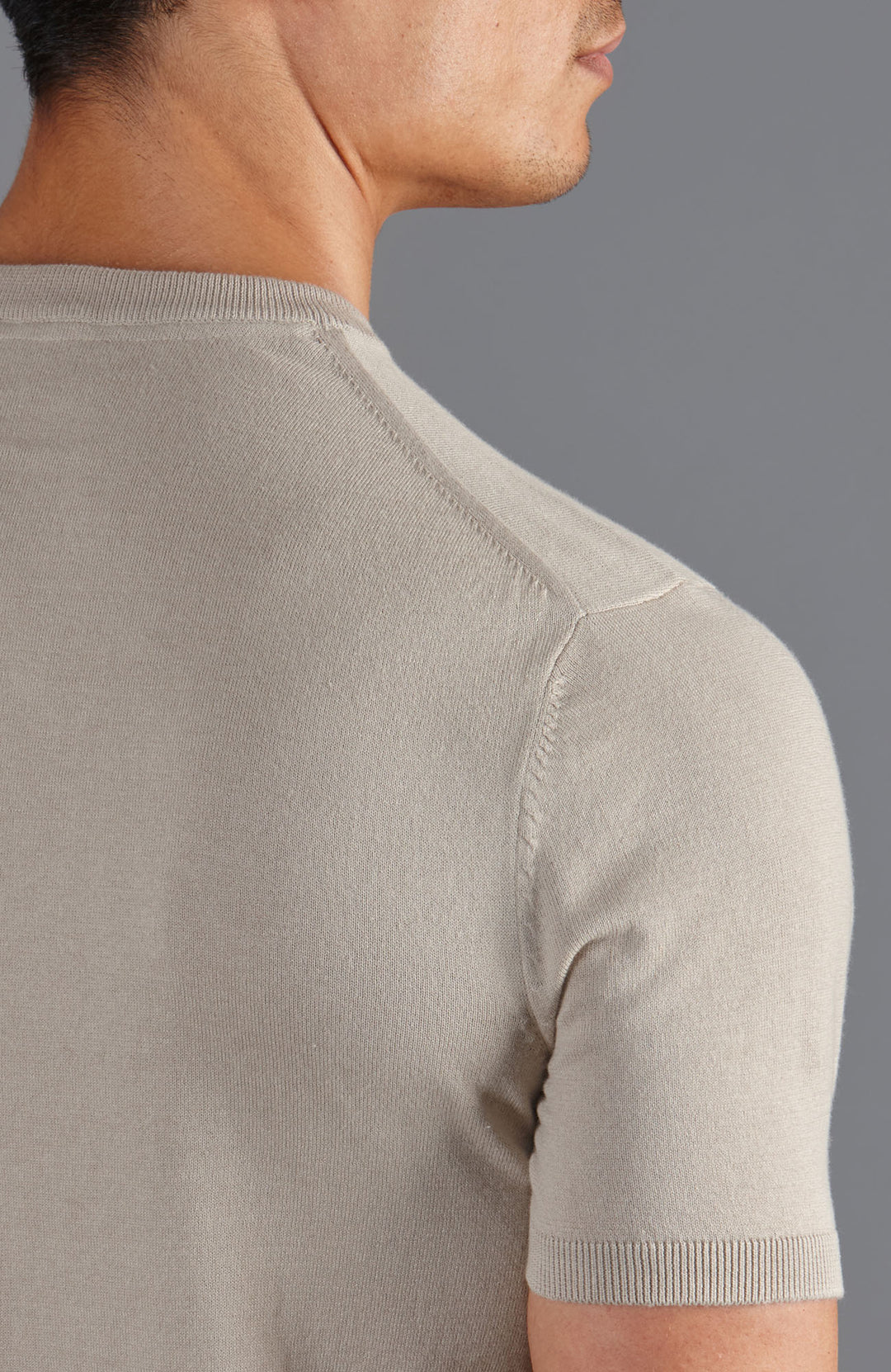 linen mens knitted t-shirt