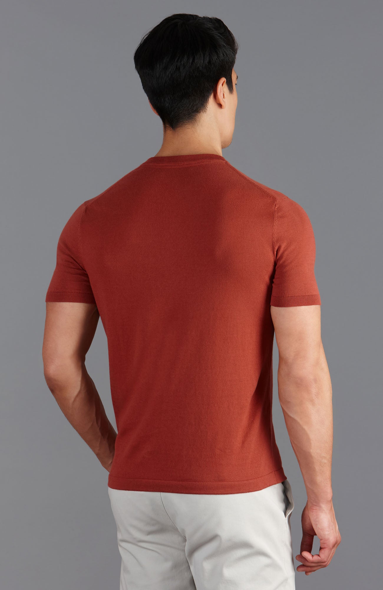 Mens 100% Ultra Fine Cotton Knitted T-Shirt