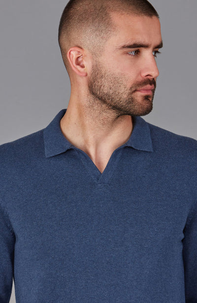 Mens Lightweight Cotton Buttonless Polo Shirt