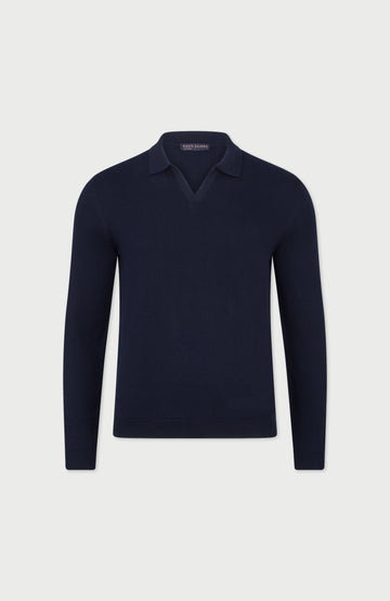 Mens Lightweight Cotton Buttonless Polo Shirt
