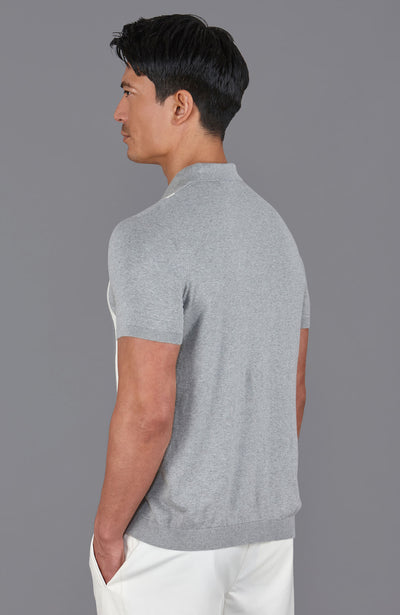 grey mens cuban collar shirt