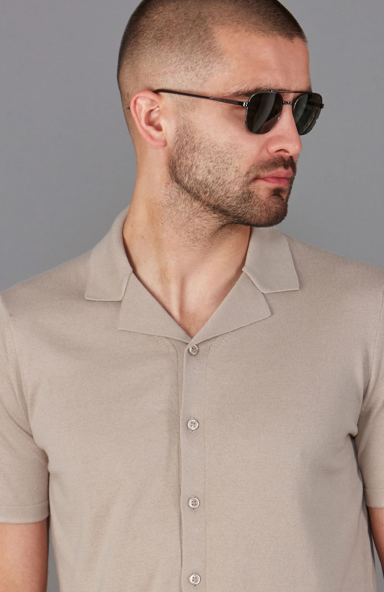 linen mens cuban collar shirt