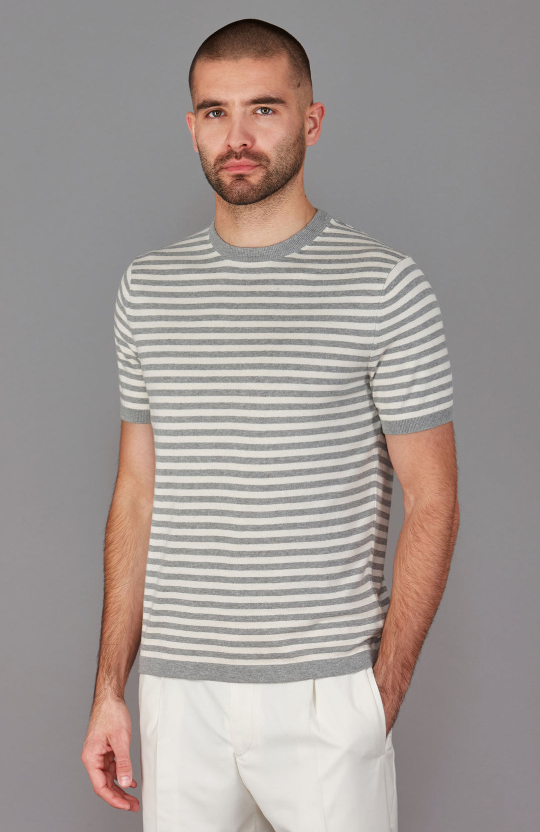 grey mens breton stripe t-shirt