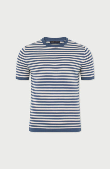 blue mens stripe t-shirt