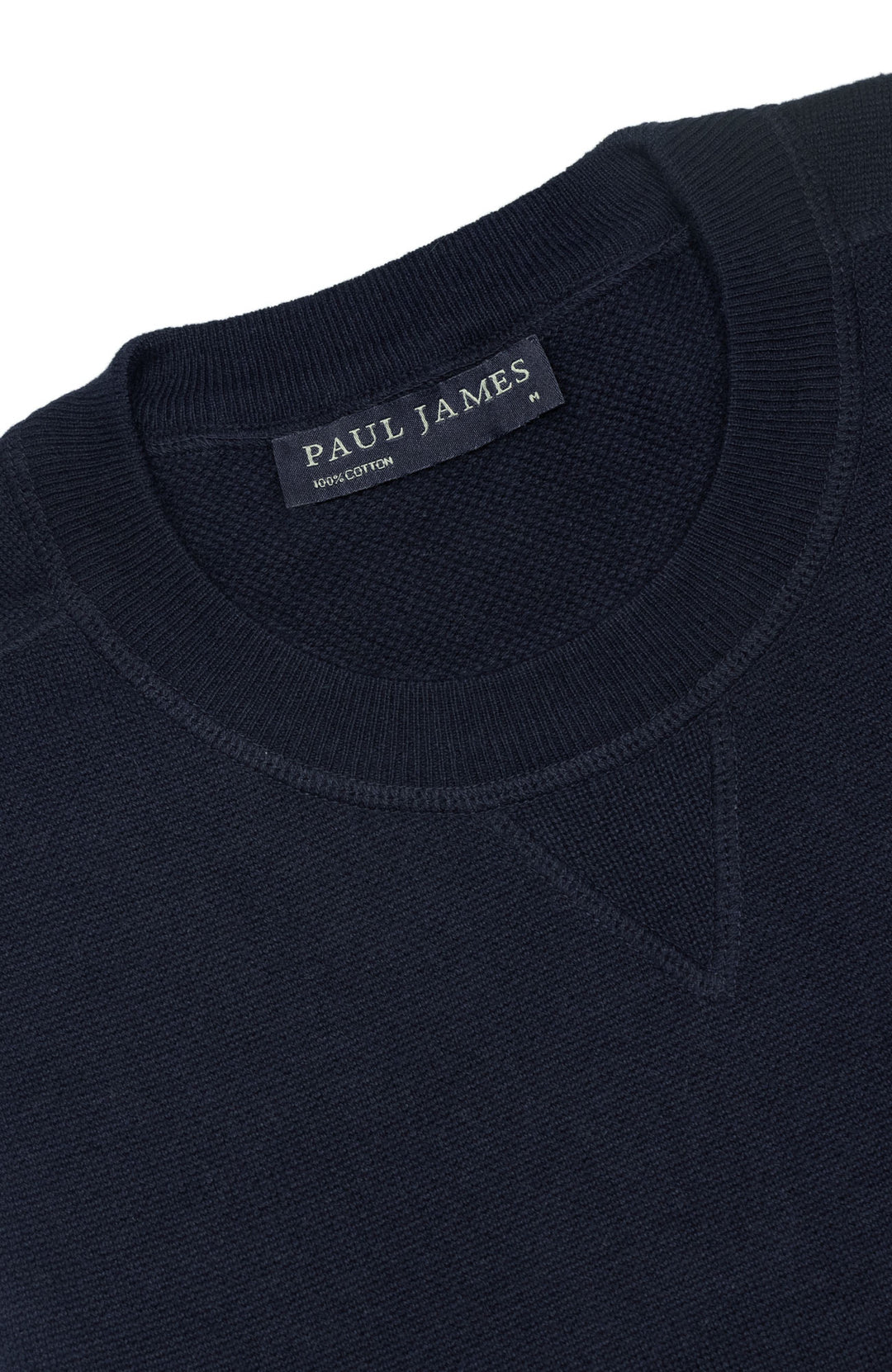 mens navy knitted loopback sweatshirt