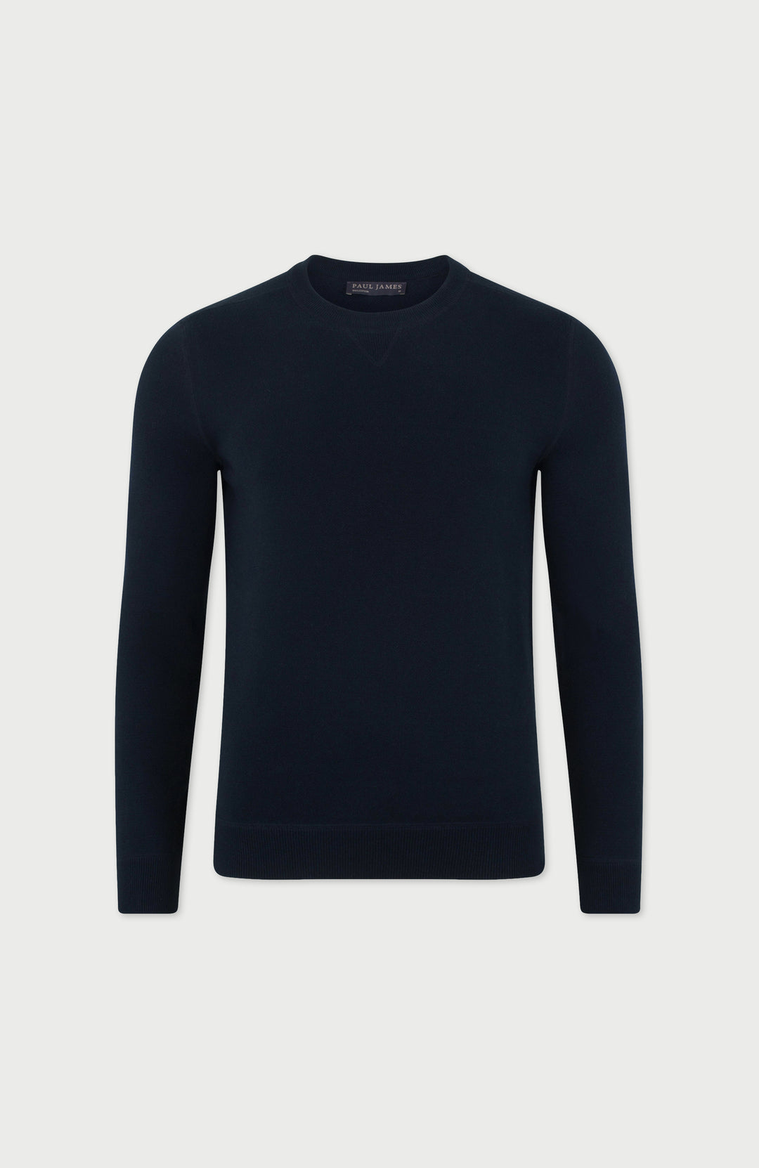 navy mens knitted cotton sweatshirt by paul james