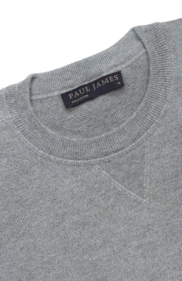 grey mens knitted sweatshirt