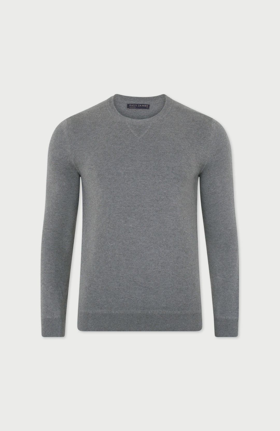 grey mens knitted cotton sweatshirt