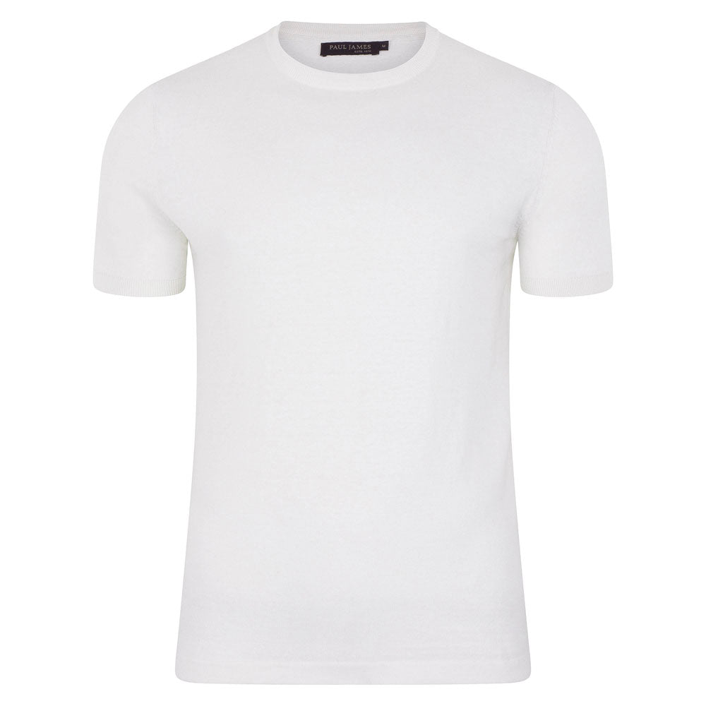 white mens cotton linen t shirt