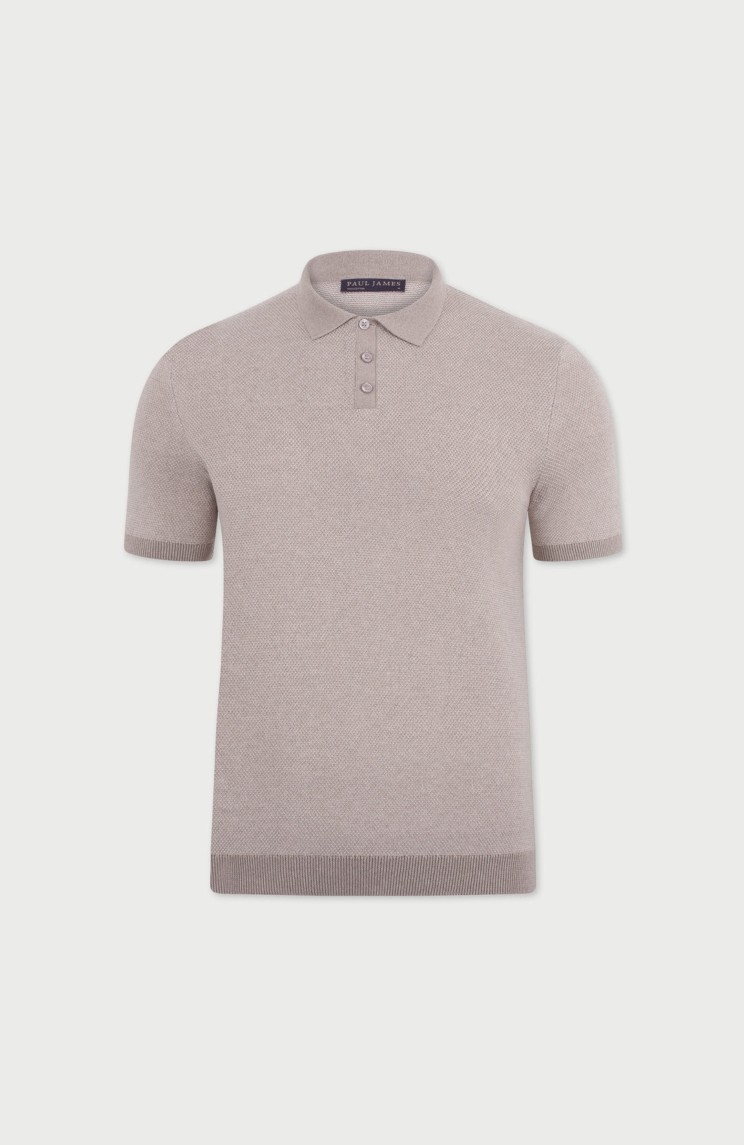 Mens Lightweight Cotton Two Tone Textured Polo Shirt – Paul James