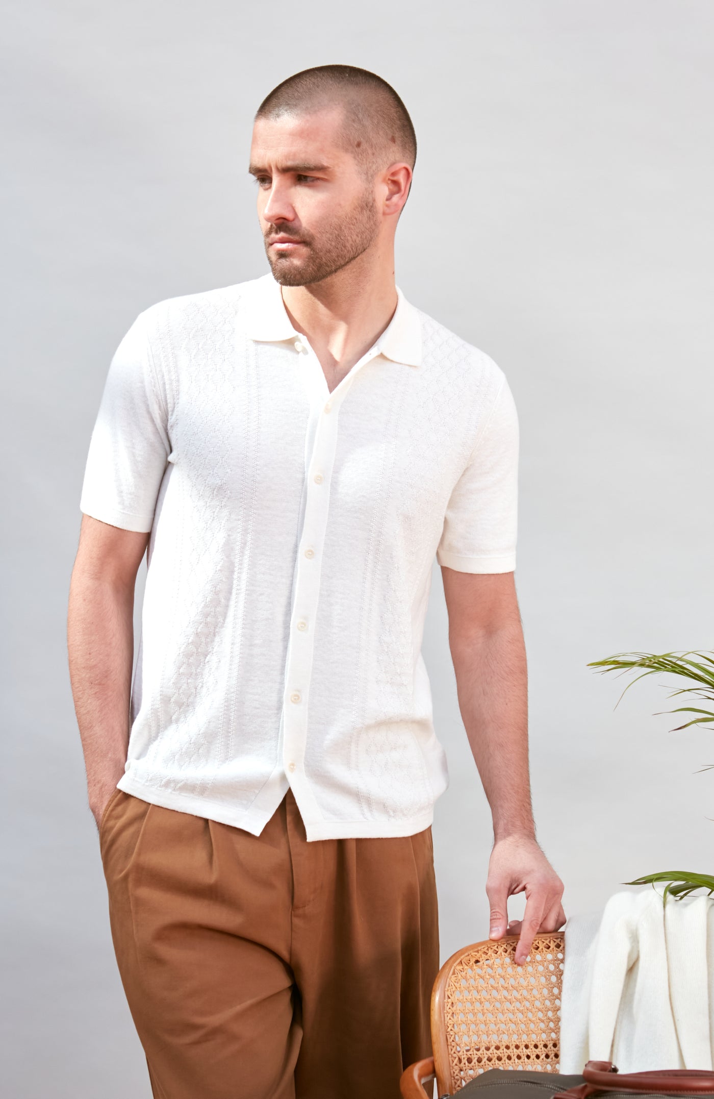 mens cotton linen summer shirt