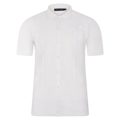 men cotton linen textured shirt