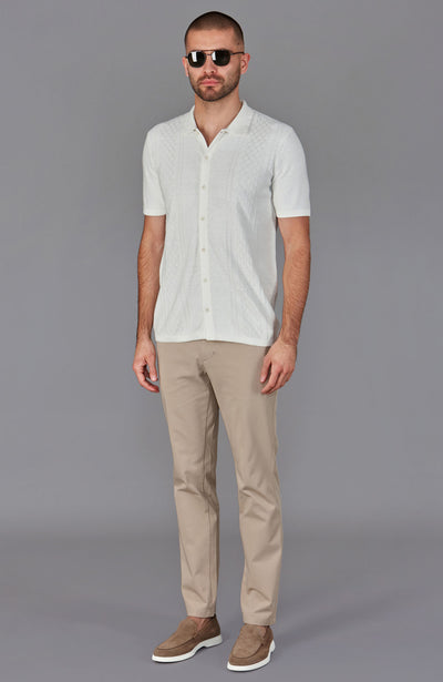 men cotton linen textured shirt