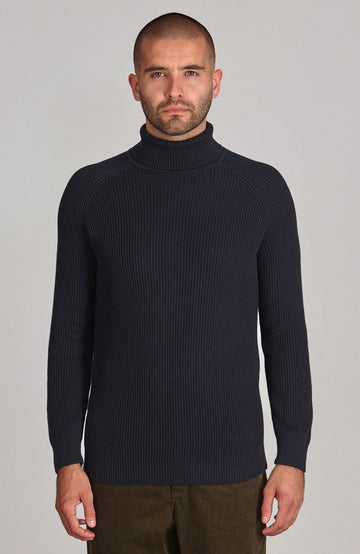navy mens full cardigan stitch fisherman jumper