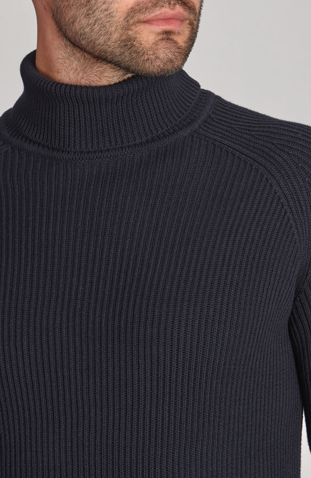 navy mens full cardigan stitch fisherman jumper