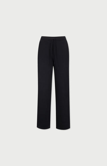 Black Womens Lambswool Knitted Trousers By Paul James