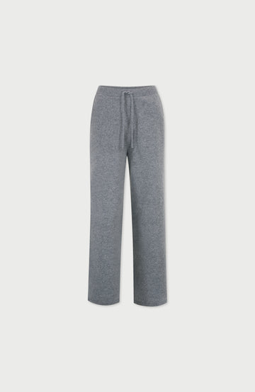 Grey Womens Lambswool Knitted Trousers By Paul James