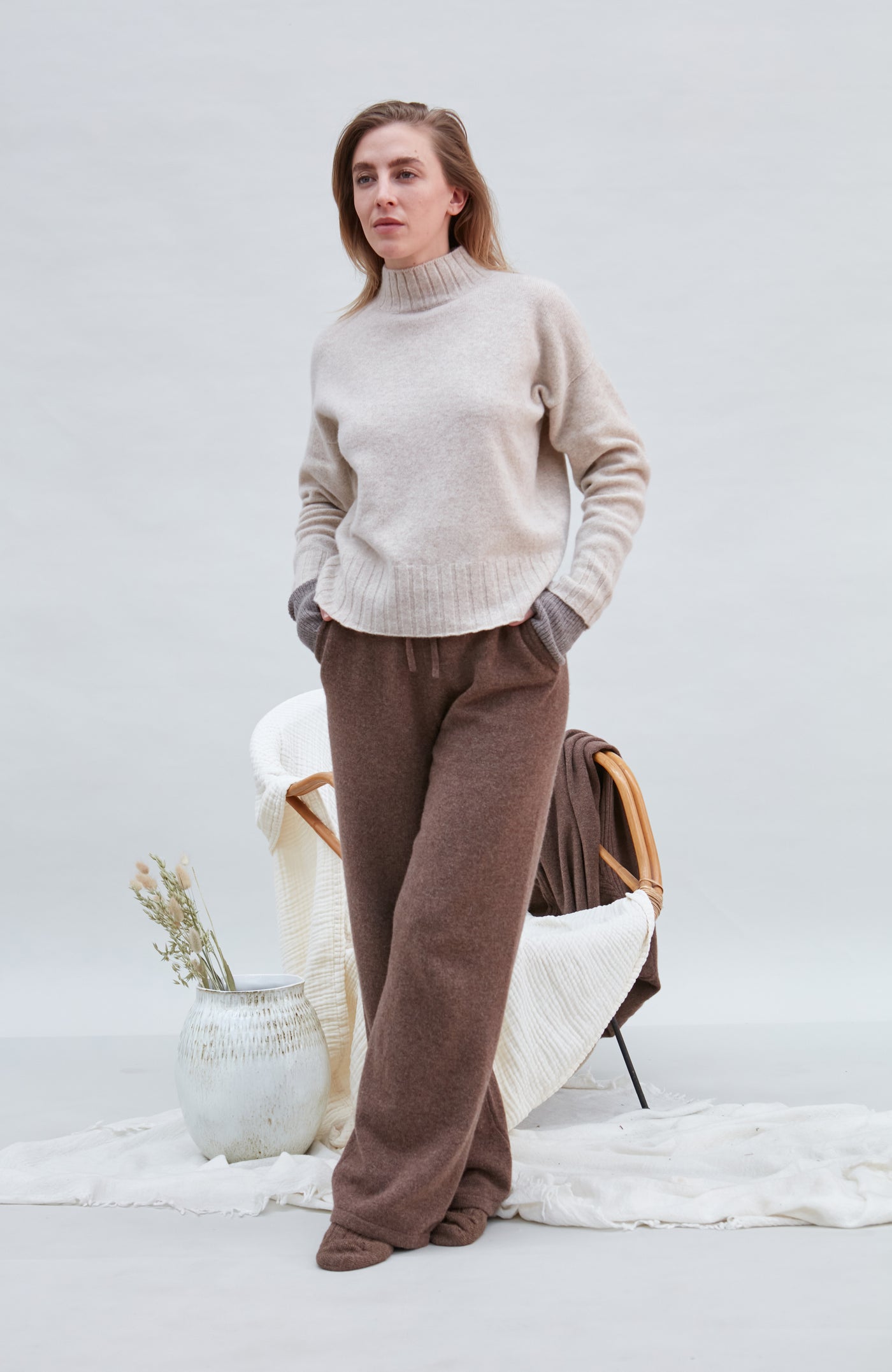 Womens Lambswool Knitted Trousers