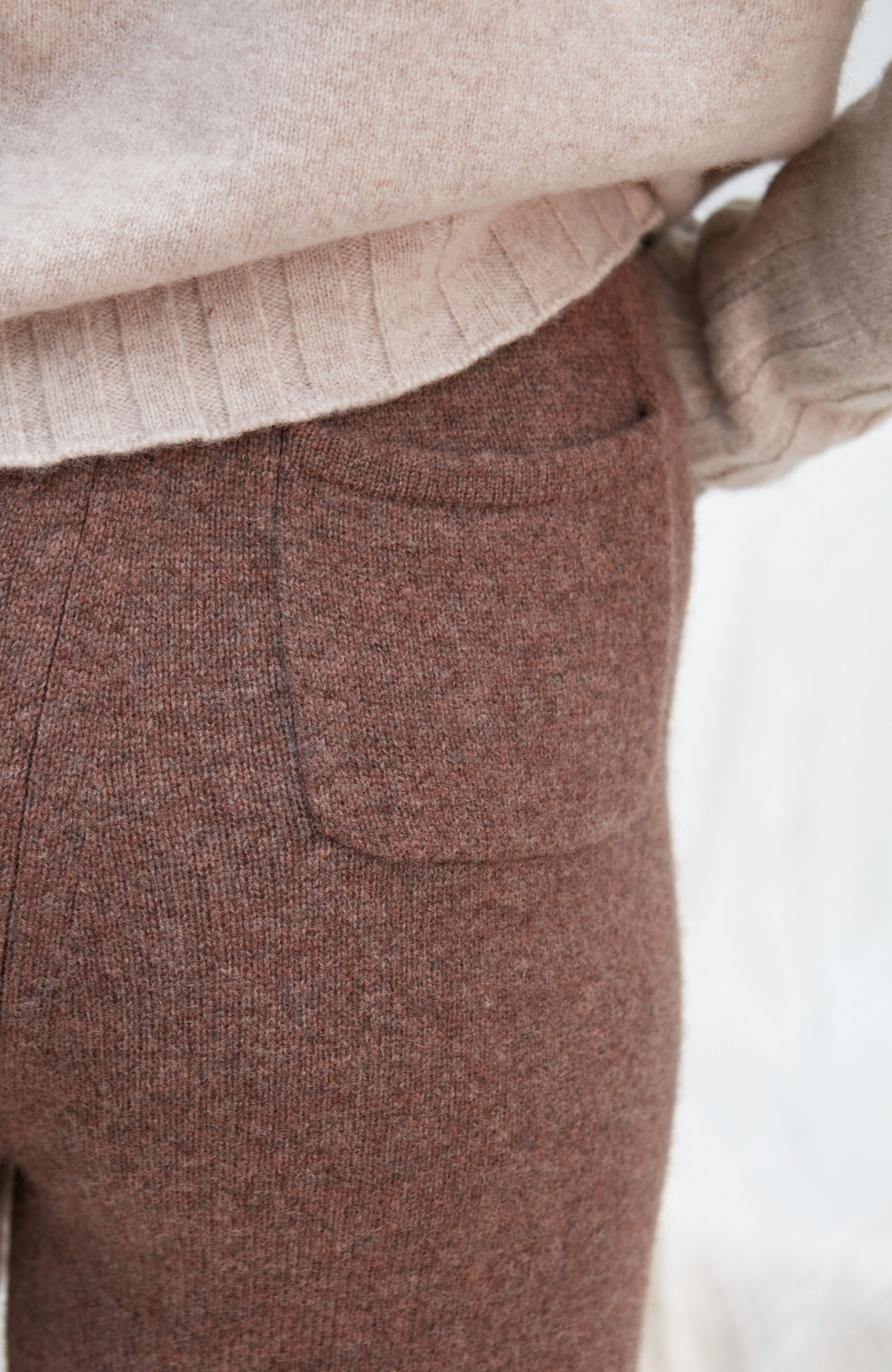 Womens Lambswool Knitted Trousers