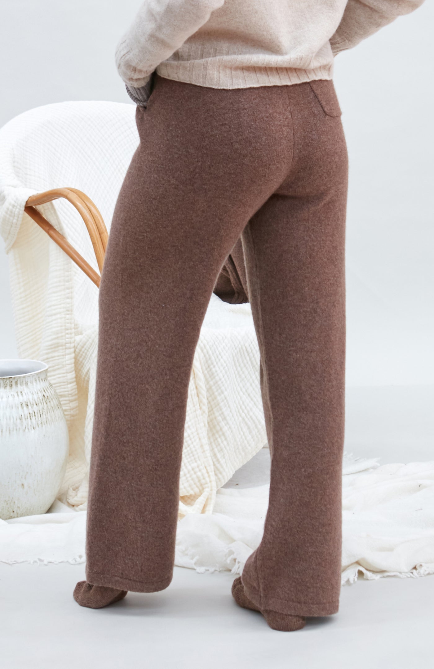 Womens Lambswool Knitted Trousers