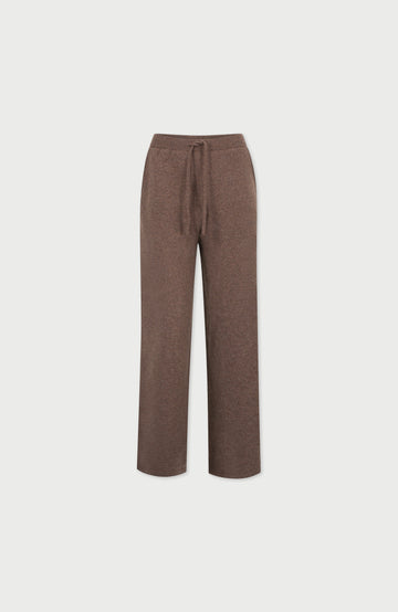Tobacco Womens Lambswool Knitted Trousers By Paul James
